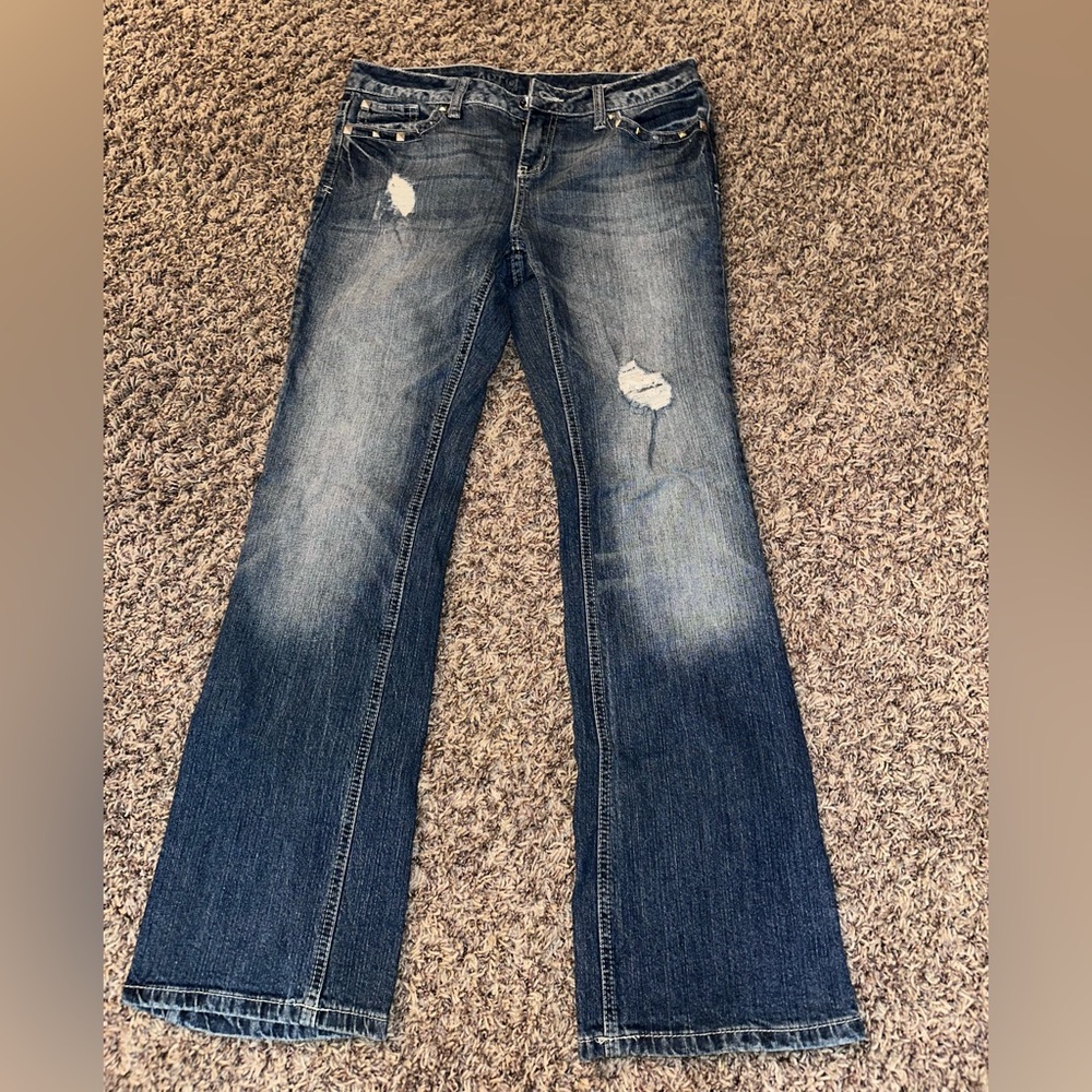 Stylish Blue Distressed Women Jeans